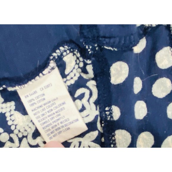 American Eagle Juniors Halter Dress Sz Small Cotton Blue Paisley Handkerchief - Picture 11 of 11